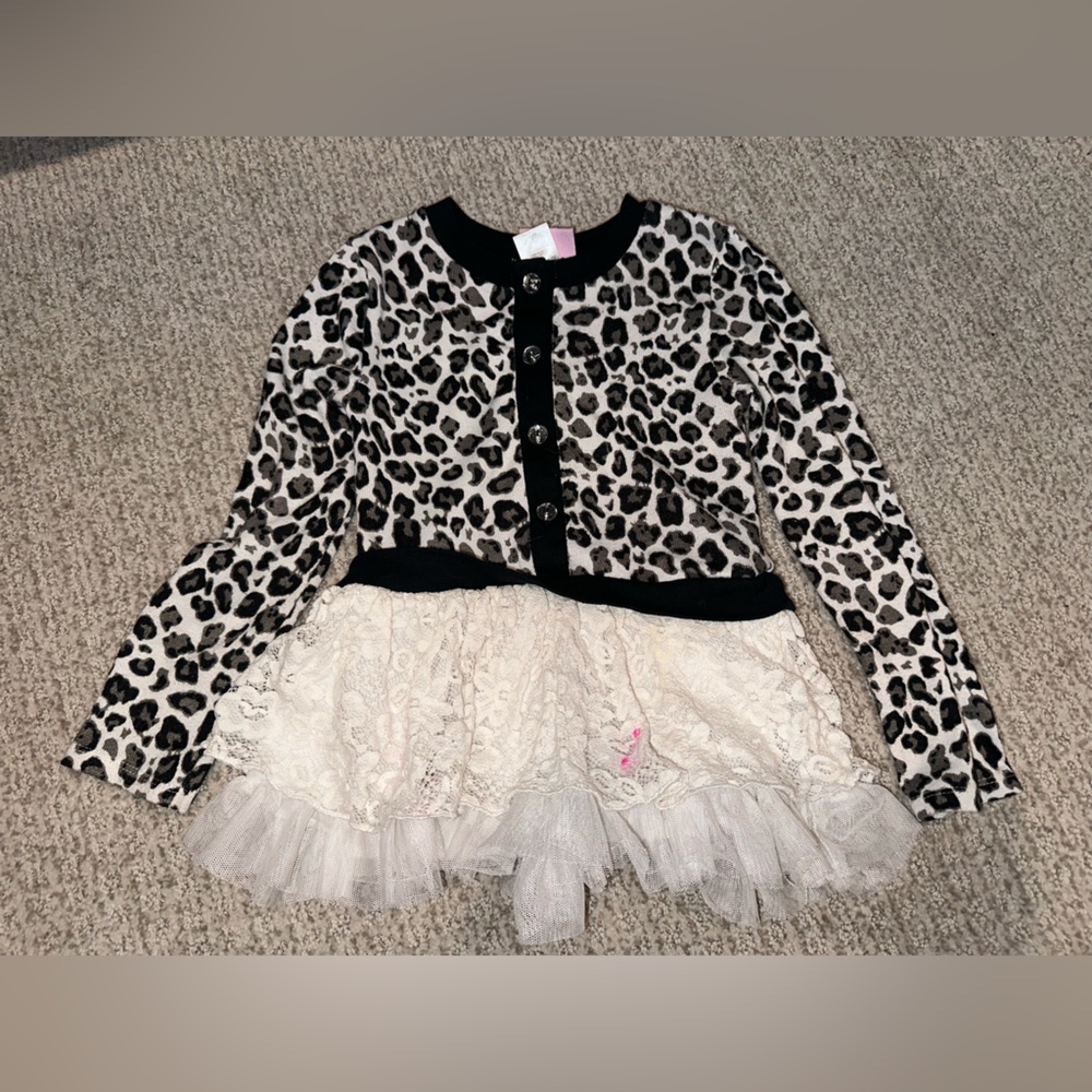 Satin Flowers lacy long sleeve